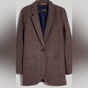 Madewell Larsen Blazer in Hawsell Plaid